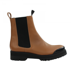 Botines de mujer piel camel...
