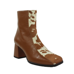 Botines de mujer piel camel...