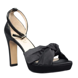 Sandalia raso negro.18a13