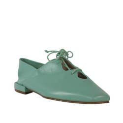 Zapatos de piel verde agua...