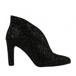 Botines negros glitter con...