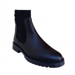 Botines negros de piel con...