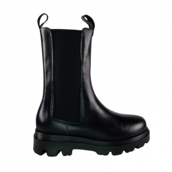 Botas negras de piel caña...