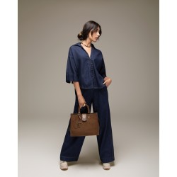 Carmela bolso camel con asa...